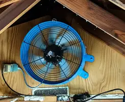 attic fan services with installed attic ventilation fan system in Huntsville, AL